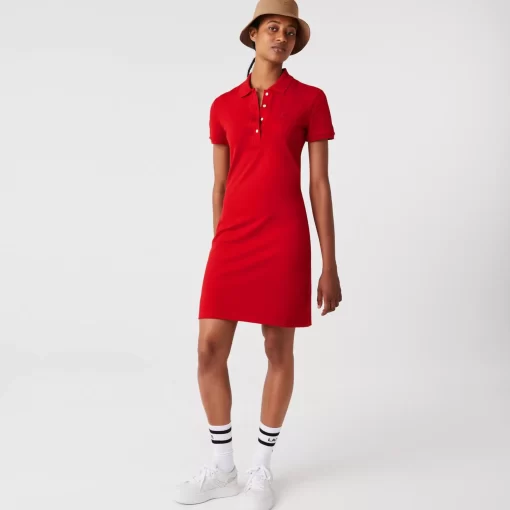 Lacoste Dresses & Skirts-Women'S Stretch Cotton Pique Polo Dress