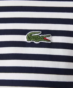 Lacoste T-Shirts-Women'S Striped Jersey Cotton T-Shirt