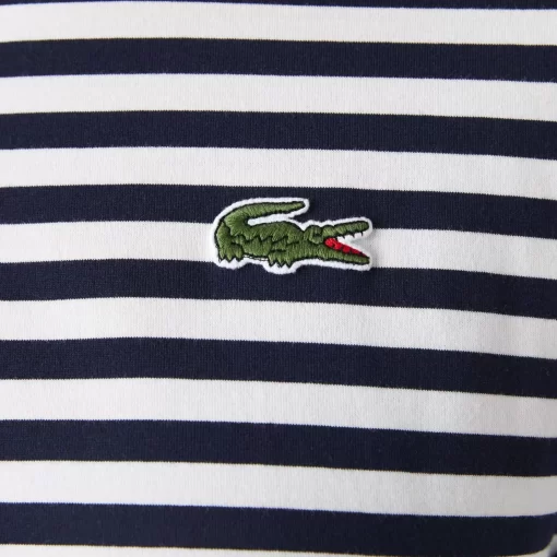 Lacoste T-Shirts-Women'S Striped Jersey Cotton T-Shirt