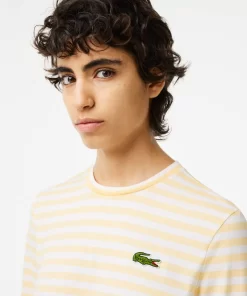 Lacoste T-Shirts-Women'S Striped Jersey Cotton T-Shirt