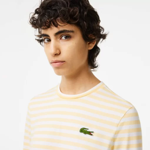 Lacoste T-Shirts-Women'S Striped Jersey Cotton T-Shirt