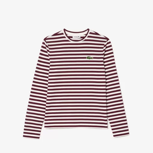 Lacoste T-Shirts-Women'S Striped Jersey Cotton T-Shirt