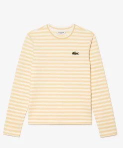 Lacoste T-Shirts-Women'S Striped Jersey Cotton T-Shirt