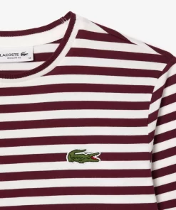 Lacoste T-Shirts-Women'S Striped Jersey Cotton T-Shirt