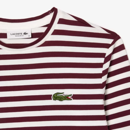 Lacoste T-Shirts-Women'S Striped Jersey Cotton T-Shirt