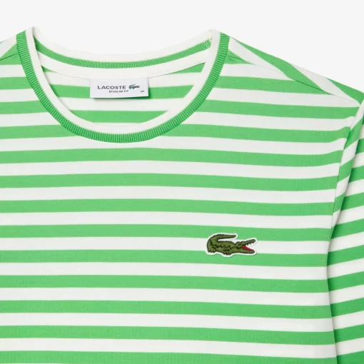 Lacoste T-Shirts-Women'S Striped Jersey Cotton T-Shirt