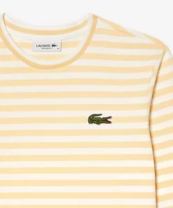 Lacoste T-Shirts-Women'S Striped Jersey Cotton T-Shirt