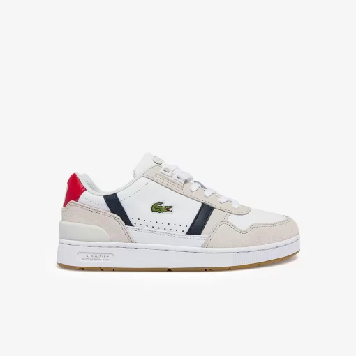 Lacoste Sneakers-Women'S T-Clip Tricolour Leather And Suede Trainers