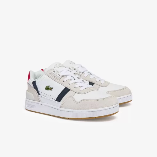 Lacoste Sneakers-Women'S T-Clip Tricolour Leather And Suede Trainers