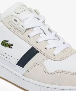 Lacoste Sneakers-Women'S T-Clip Tricolour Leather And Suede Trainers