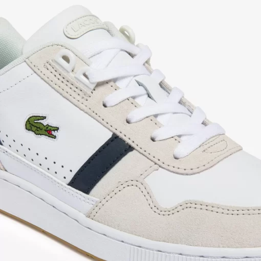 Lacoste Sneakers-Women'S T-Clip Tricolour Leather And Suede Trainers