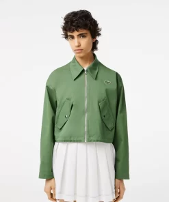 Lacoste Jackets & Coats-Women'S Zipped Cotton Harrington Jacket