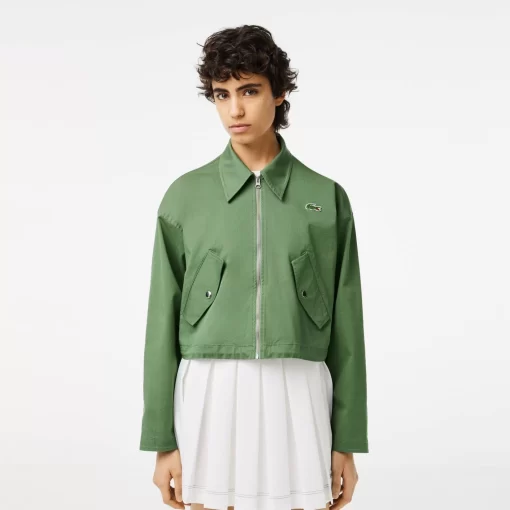 Lacoste Jackets & Coats-Women'S Zipped Cotton Harrington Jacket