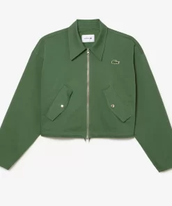 Lacoste Jackets & Coats-Women'S Zipped Cotton Harrington Jacket