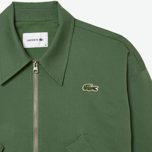 Lacoste Jackets & Coats-Women'S Zipped Cotton Harrington Jacket