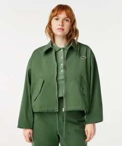 Lacoste Jackets & Coats-Women'S Zipped Cotton Harrington Jacket