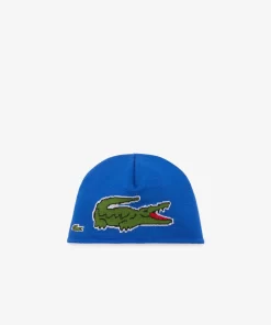 Lacoste Accessories-Wool Beanie With Large Crocodile