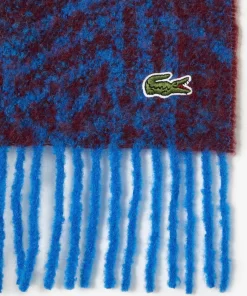 Lacoste Scarves & Stoles-Wool Monogram Jacquard Fringed Scarf