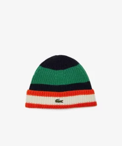 Lacoste Caps & Hats-Wool Striped Beanie