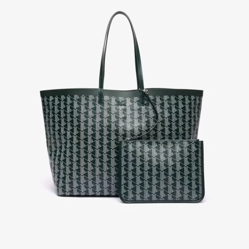 Lacoste Bags-Zely Coated Canvas Monogram Large Tote