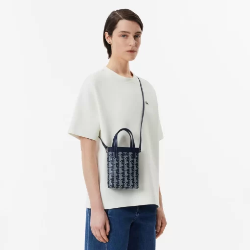 Lacoste Cross Body-Zely Coated Canvas Monogram Mini Tote