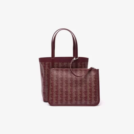 Lacoste Bags-Zely Coated Canvas Monogram Small Tote