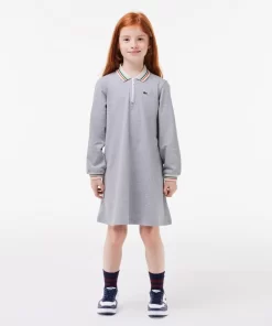 Lacoste Girl Clothing-Zipped Bouclette Pique Polo Dress