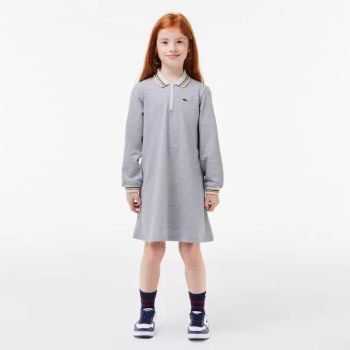 Lacoste Girl Clothing-Zipped Bouclette Pique Polo Dress