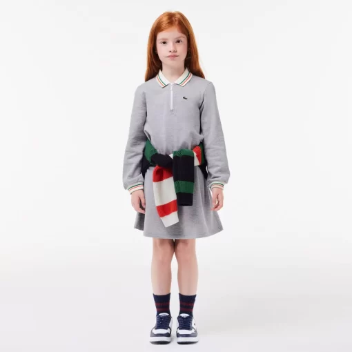 Lacoste Girl Clothing-Zipped Bouclette Pique Polo Dress