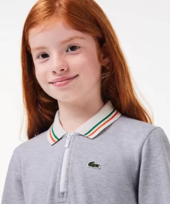 Lacoste Girl Clothing-Zipped Bouclette Pique Polo Dress