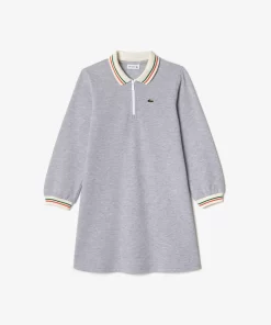 Lacoste Girl Clothing-Zipped Bouclette Pique Polo Dress