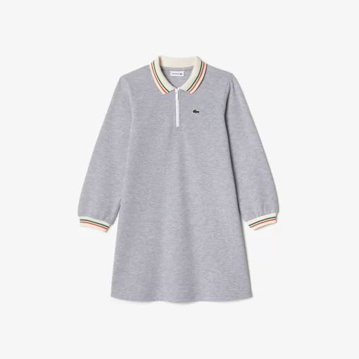 Lacoste Girl Clothing-Zipped Bouclette Pique Polo Dress