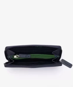 Lacoste Wallets & Small Leather Goods-Zipped Croc Print Wallet