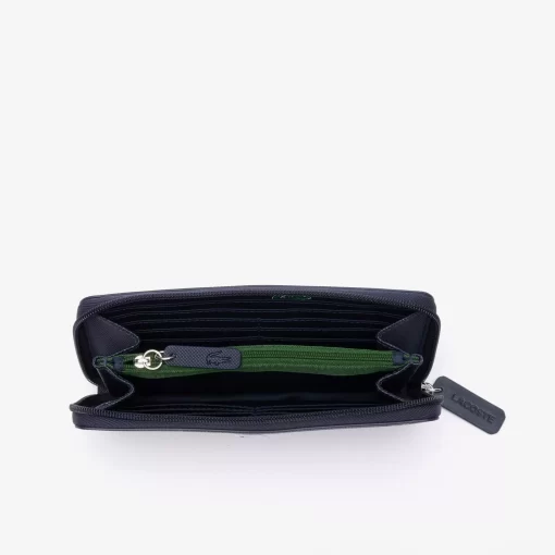 Lacoste Wallets & Small Leather Goods-Zipped Croc Print Wallet