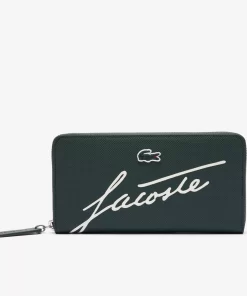 Lacoste Wallets & Small Leather Goods-Zipped L.12.12 Signature Print Wallet