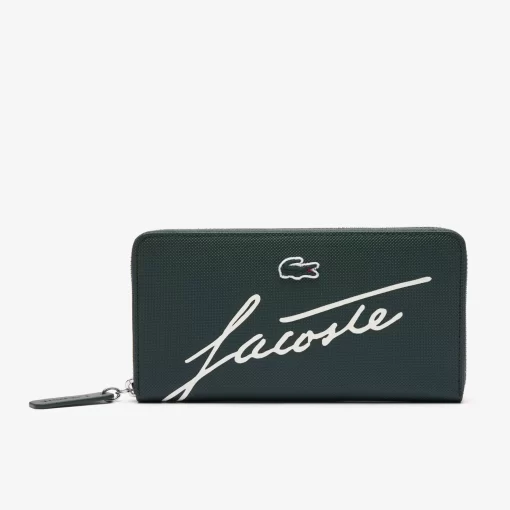 Lacoste Wallets & Small Leather Goods-Zipped L.12.12 Signature Print Wallet