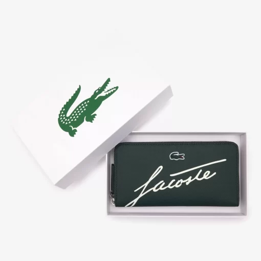 Lacoste Wallets & Small Leather Goods-Zipped L.12.12 Signature Print Wallet