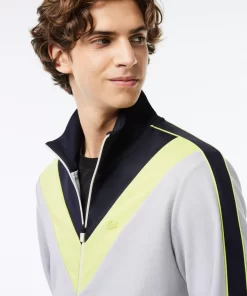 Lacoste Sweatshirts-Zipped Ripstop Pique Colourblock Sweatshirt