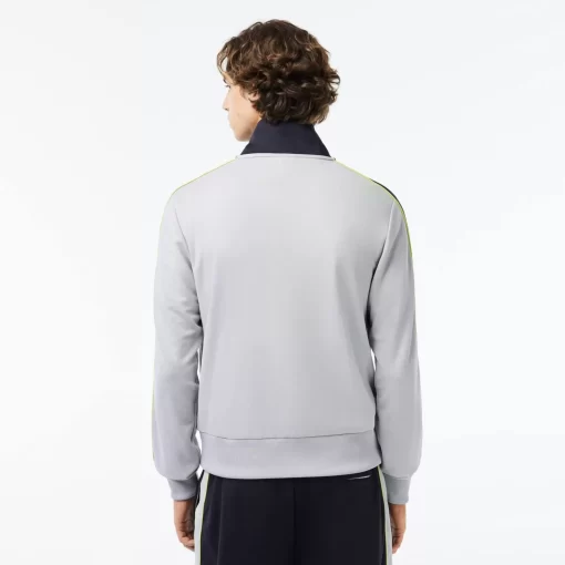 Lacoste Sweatshirts-Zipped Ripstop Pique Colourblock Sweatshirt