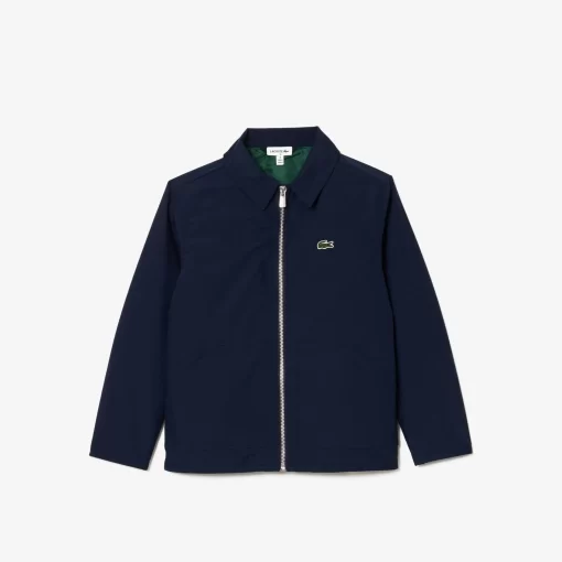 Lacoste Girl Clothing-Zipped Taffeta Patch Pocket Jacket