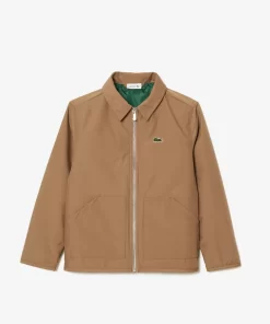 Lacoste Girl Clothing-Zipped Taffeta Patch Pocket Jacket