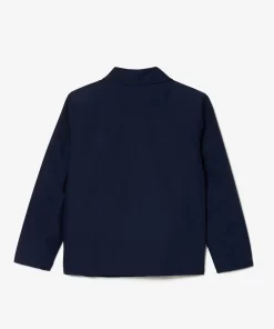 Lacoste Girl Clothing-Zipped Taffeta Patch Pocket Jacket