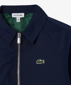 Lacoste Girl Clothing-Zipped Taffeta Patch Pocket Jacket