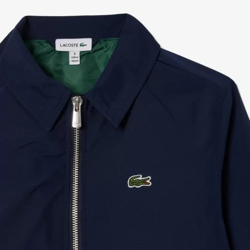 Lacoste Girl Clothing-Zipped Taffeta Patch Pocket Jacket