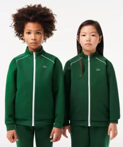 Lacoste Girl Clothing-Zip-Up Sweatshirt With Contrasting Details