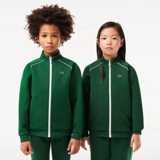 Lacoste Girl Clothing-Zip-Up Sweatshirt With Contrasting Details