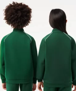 Lacoste Girl Clothing-Zip-Up Sweatshirt With Contrasting Details