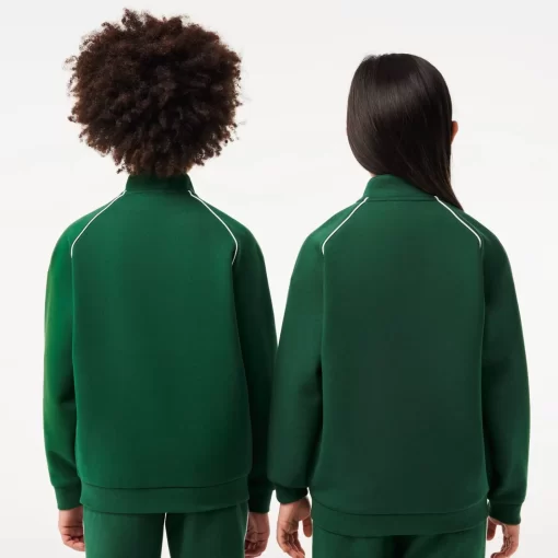 Lacoste Girl Clothing-Zip-Up Sweatshirt With Contrasting Details