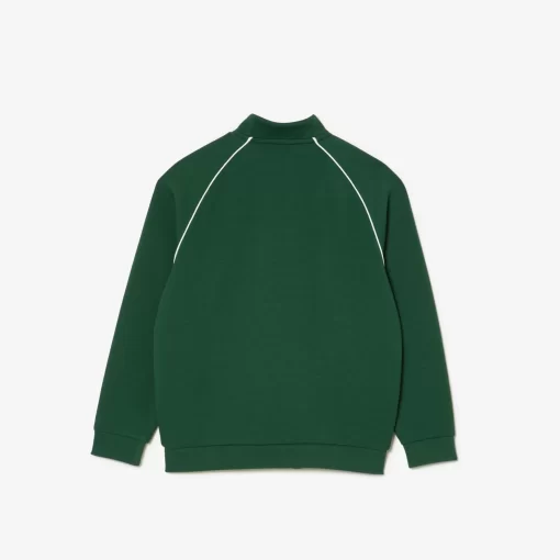 Lacoste Girl Clothing-Zip-Up Sweatshirt With Contrasting Details